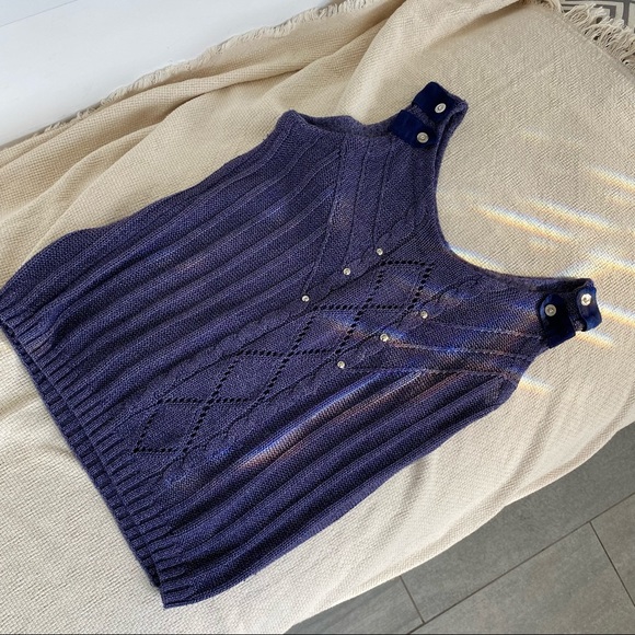 Crocheted vest with beaded pearls - Picture 7 of 7